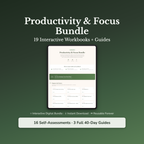 Procrastination Workbook & Self-Care Bundle – From 18 Open Tabs to One Finished Thing – Interactive Digital Bundle