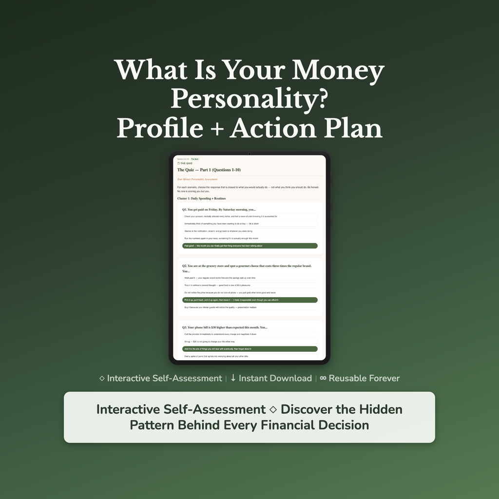 Money Personality Profile — interactive workbook cover