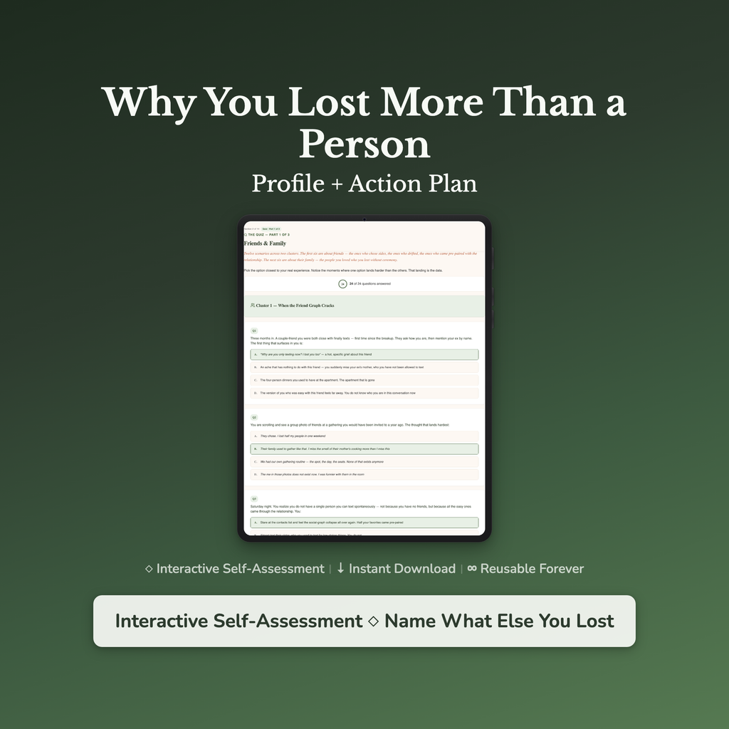 Breakup Grief Quiz — interactive workbook cover