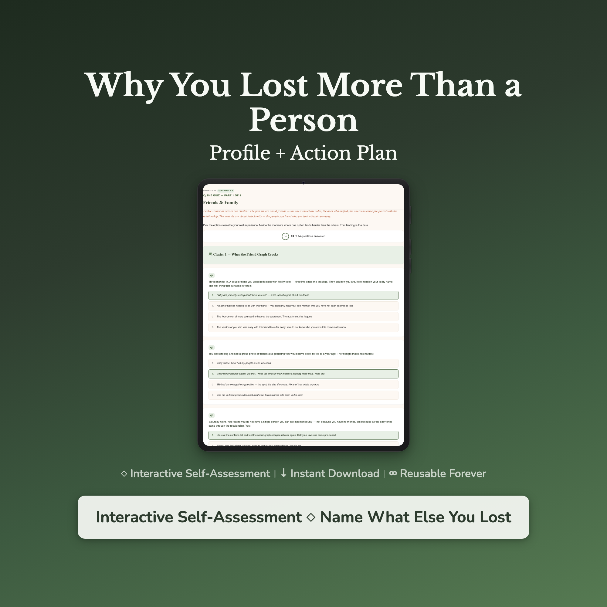 Breakup Grief Quiz — interactive workbook cover