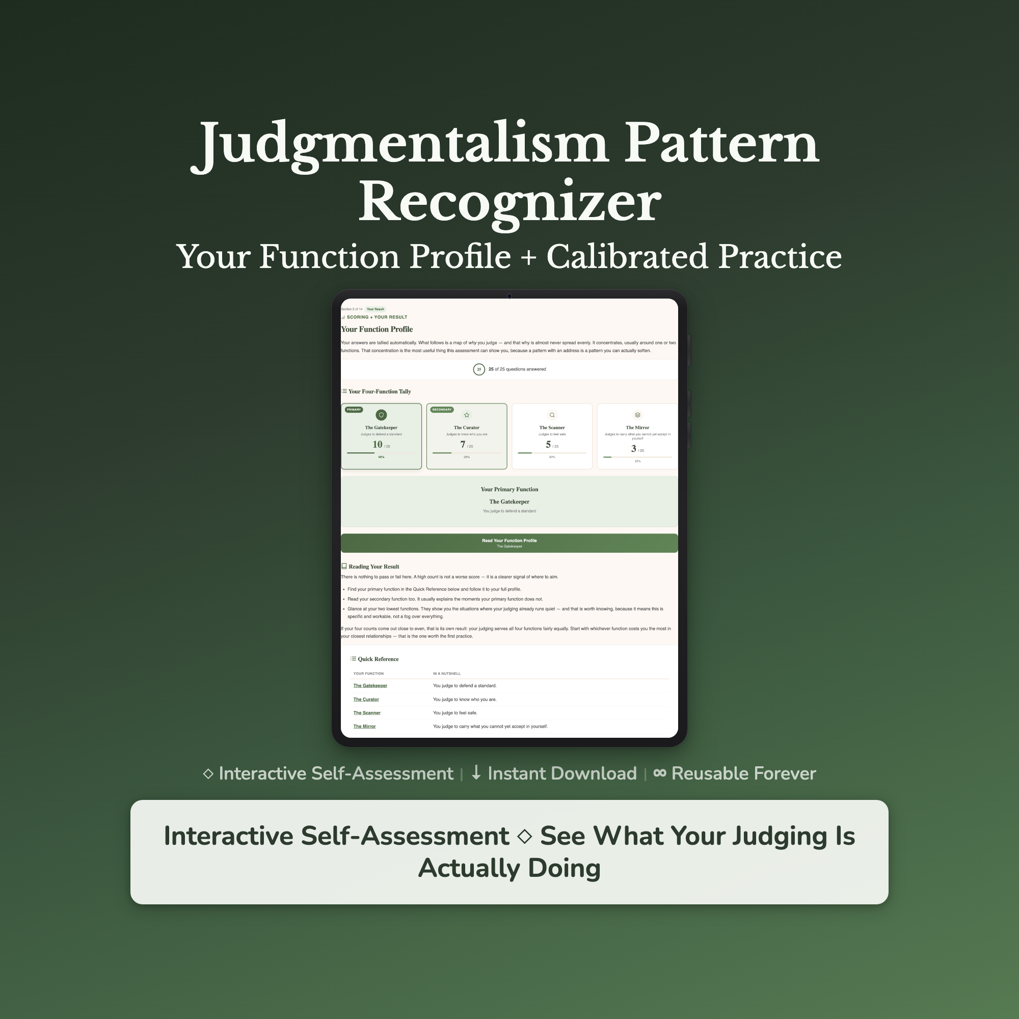 Judgmental Quiz & Workbook – Why Am I So Quick to Judge? – Interactive Self-Assessment