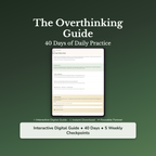 Overthinking Workbook & 40-Day Guide — interactive workbook cover