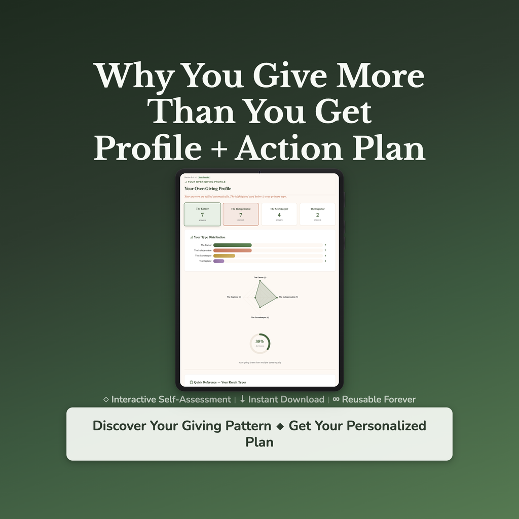 Over-Giving Profile — interactive workbook cover