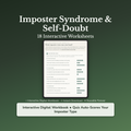 Imposter Syndrome Worksheets – Self-Doubt, Feeling Like a Fraud, Not Good Enough – Interactive Worksheets Bundle