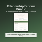 Attachment Style Workbook Bundle – Relationship Patterns – Interactive Digital Bundle