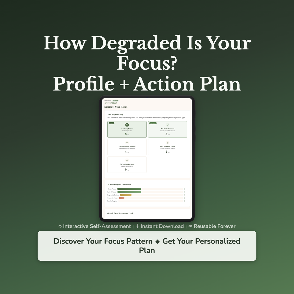 Focus Quality Profile — interactive workbook cover