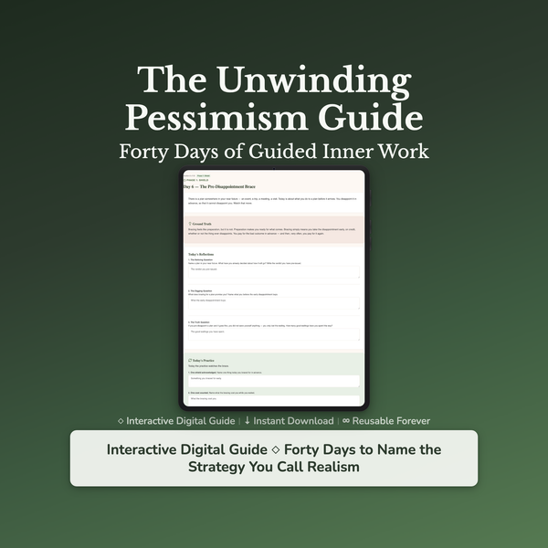 Pessimism Workbook & 40-Day Journal – Unlearn the Flinch – Interactive Digital Guide — interactive digital workbook
