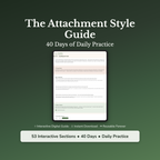 Attachment Style Workbook & 40-Day Guide — interactive workbook cover