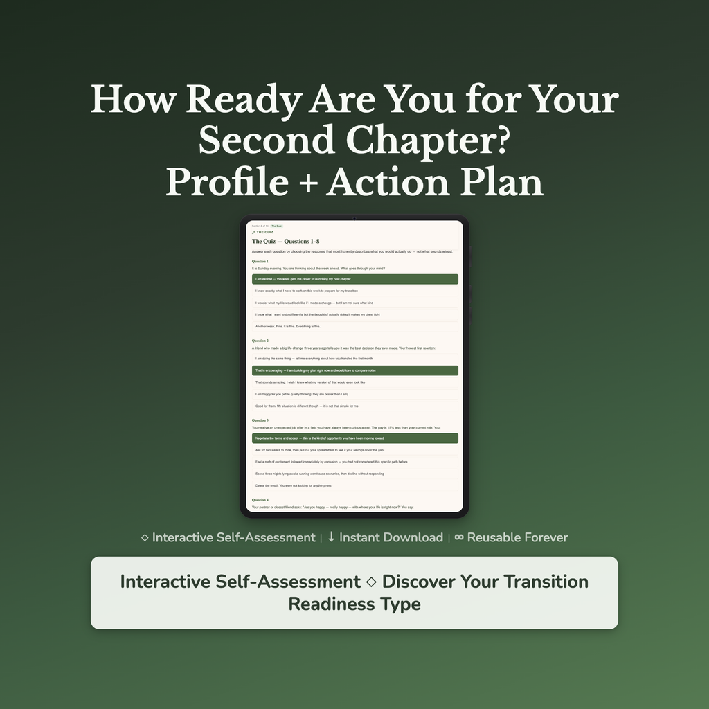 Second Chapter Readiness Profile — interactive workbook cover