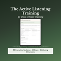 Active Listening Workbook & 40-Day Training — interactive workbook cover