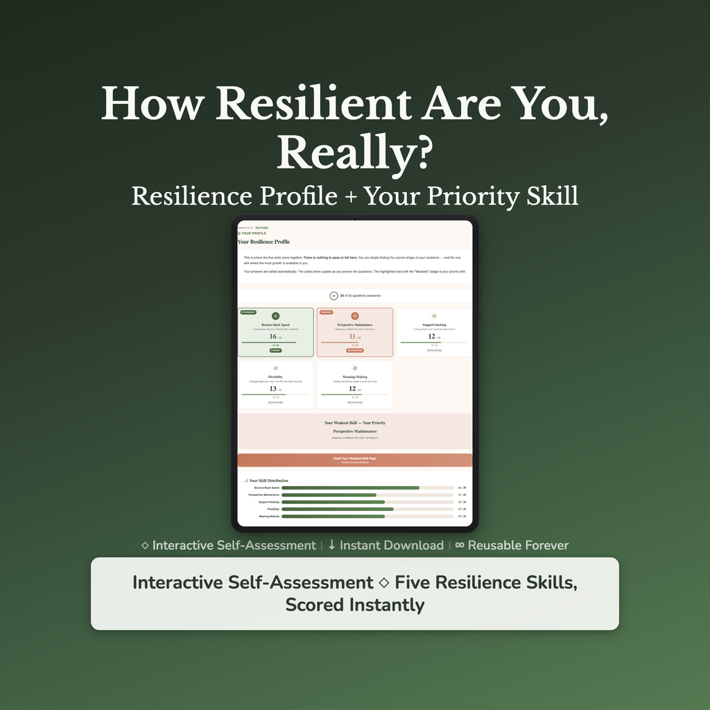 Resilience Quiz & Workbook – How Resilient Are You Really? – Interactive Self-Assessment