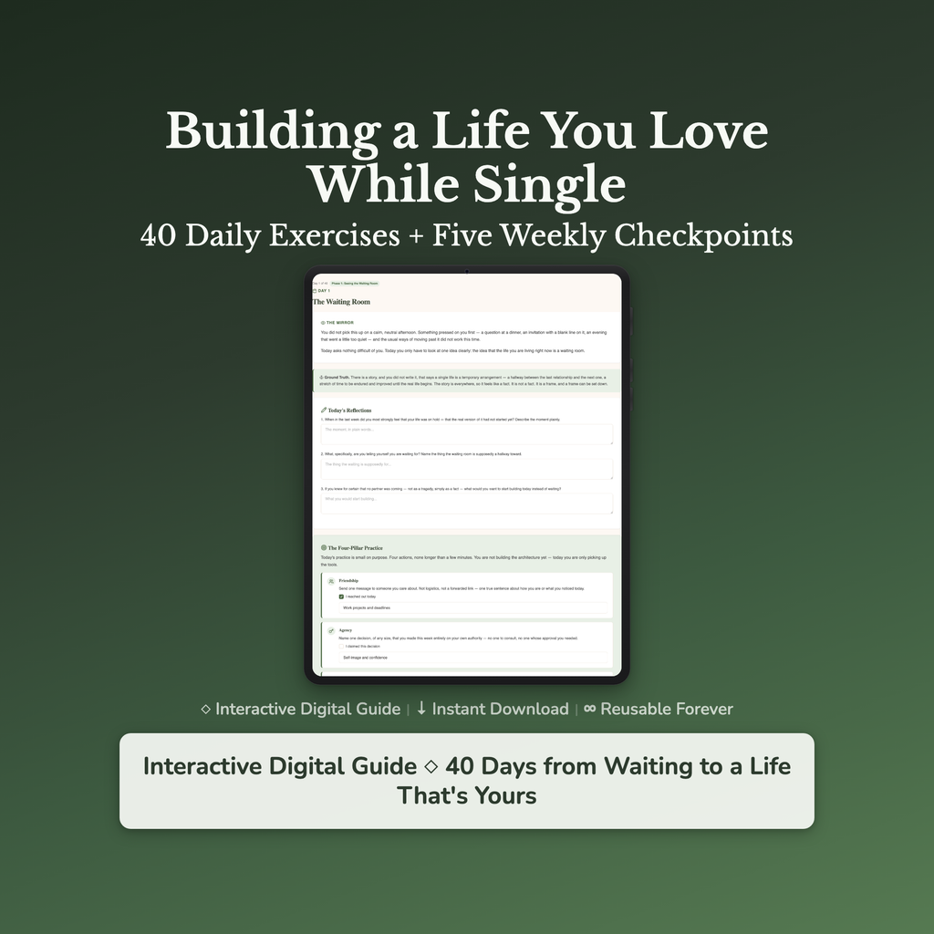 Single Life Workbook & 40-Day Journal – Embracing Singlehood – Interactive Digital Guide