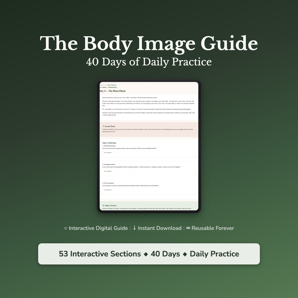 Body Image Workbook & 40-Day Guide — interactive workbook cover