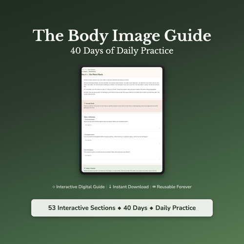 Body Image Workbook & 40-Day Guide — interactive workbook cover