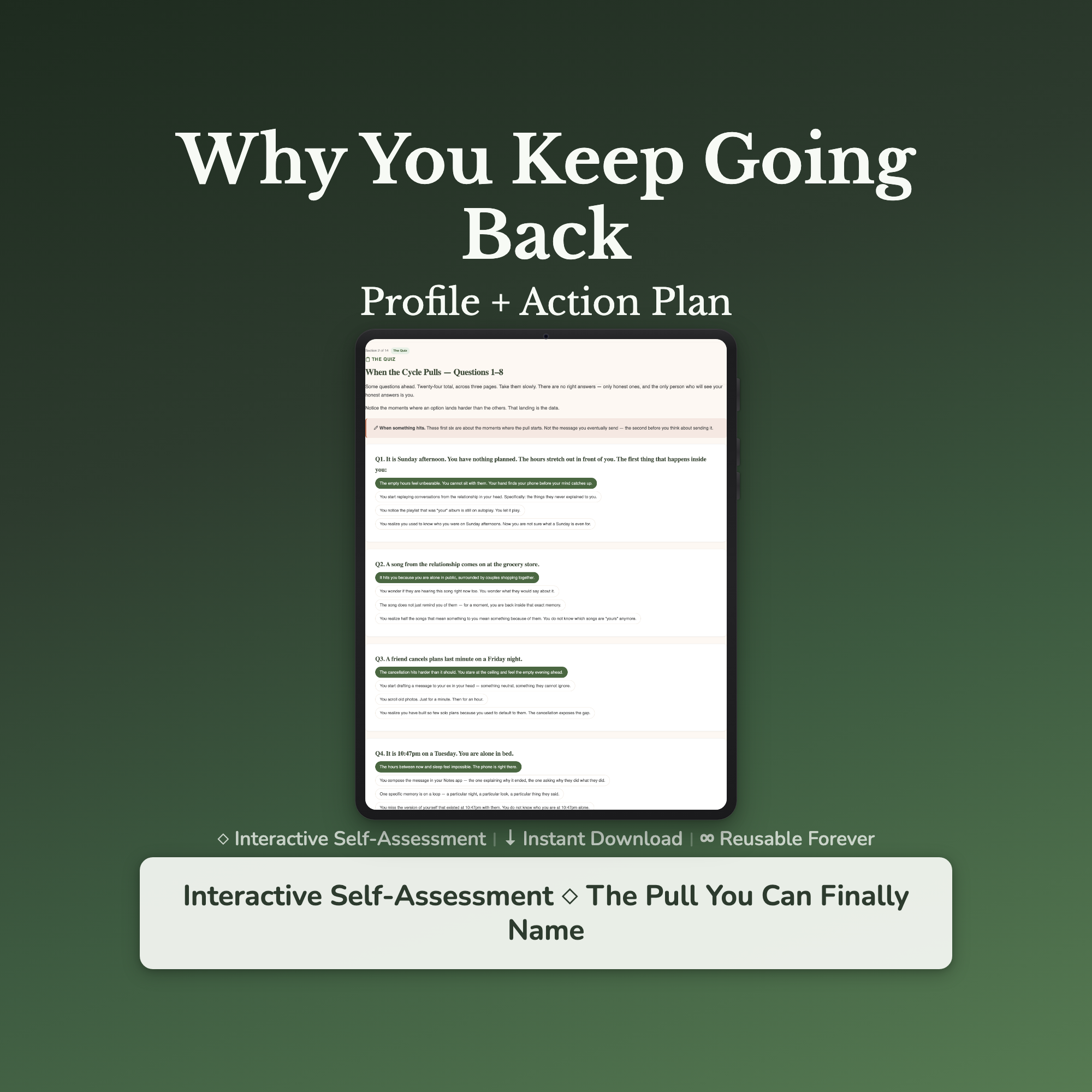 Get Over Your Ex Quiz — interactive workbook cover