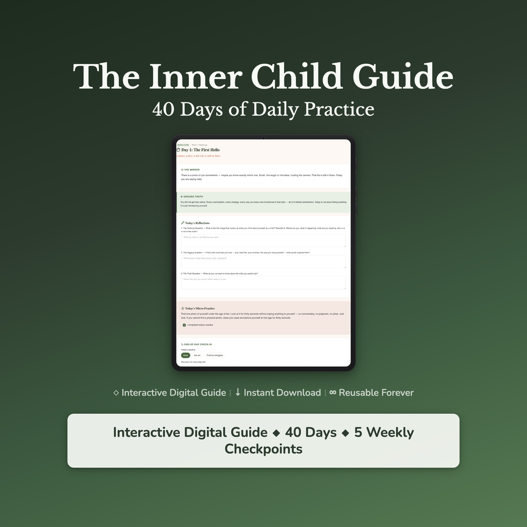 Inner Child Workbook & 40-Day Guide — interactive workbook cover