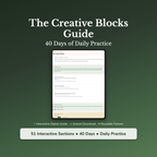 Creative Block Workbook & 40-Day Guide — interactive workbook cover
