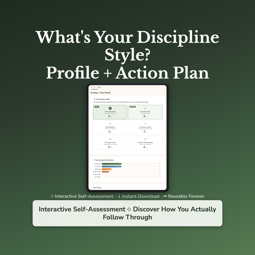 Discipline Style Profile — interactive workbook cover