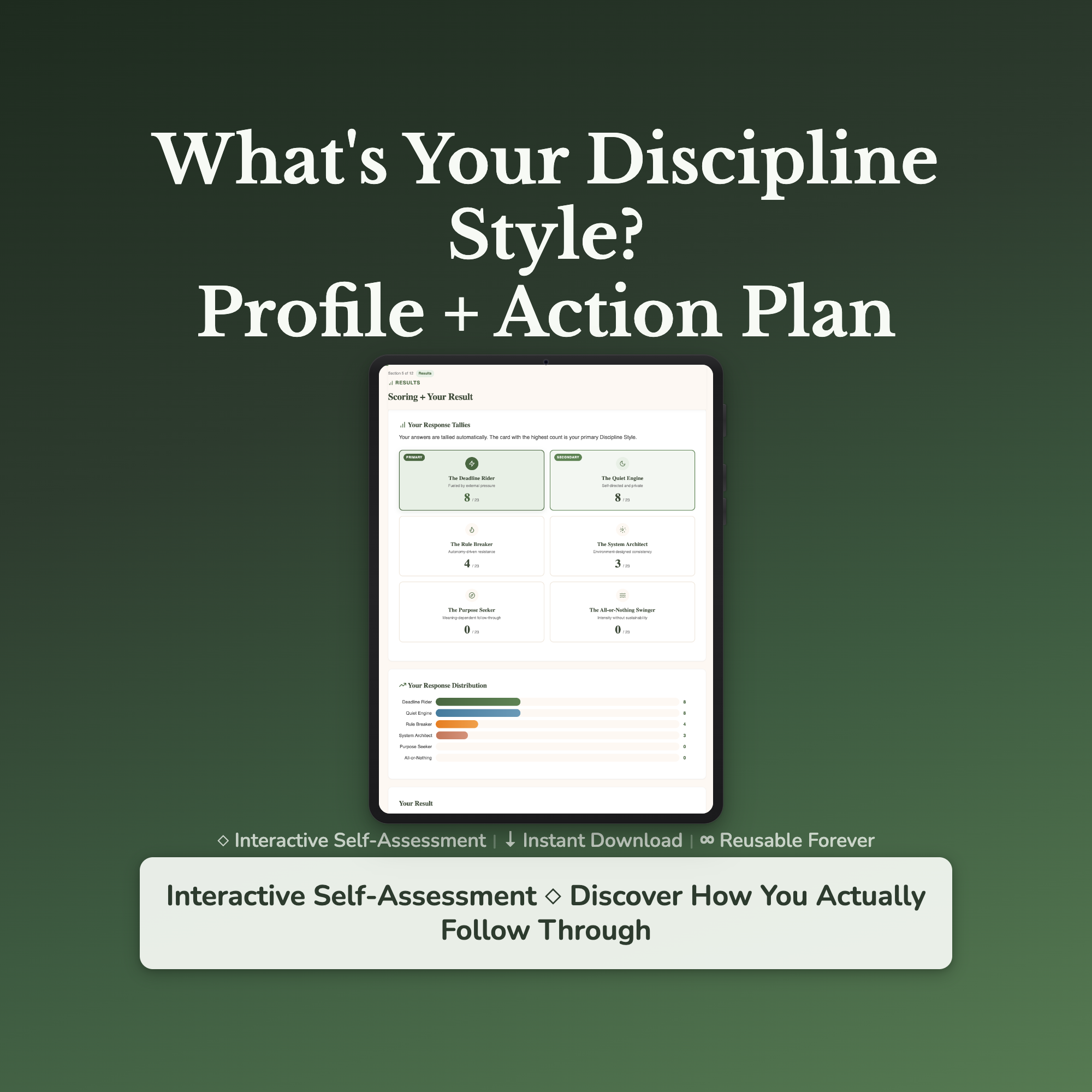 Discipline Style Profile — interactive workbook cover