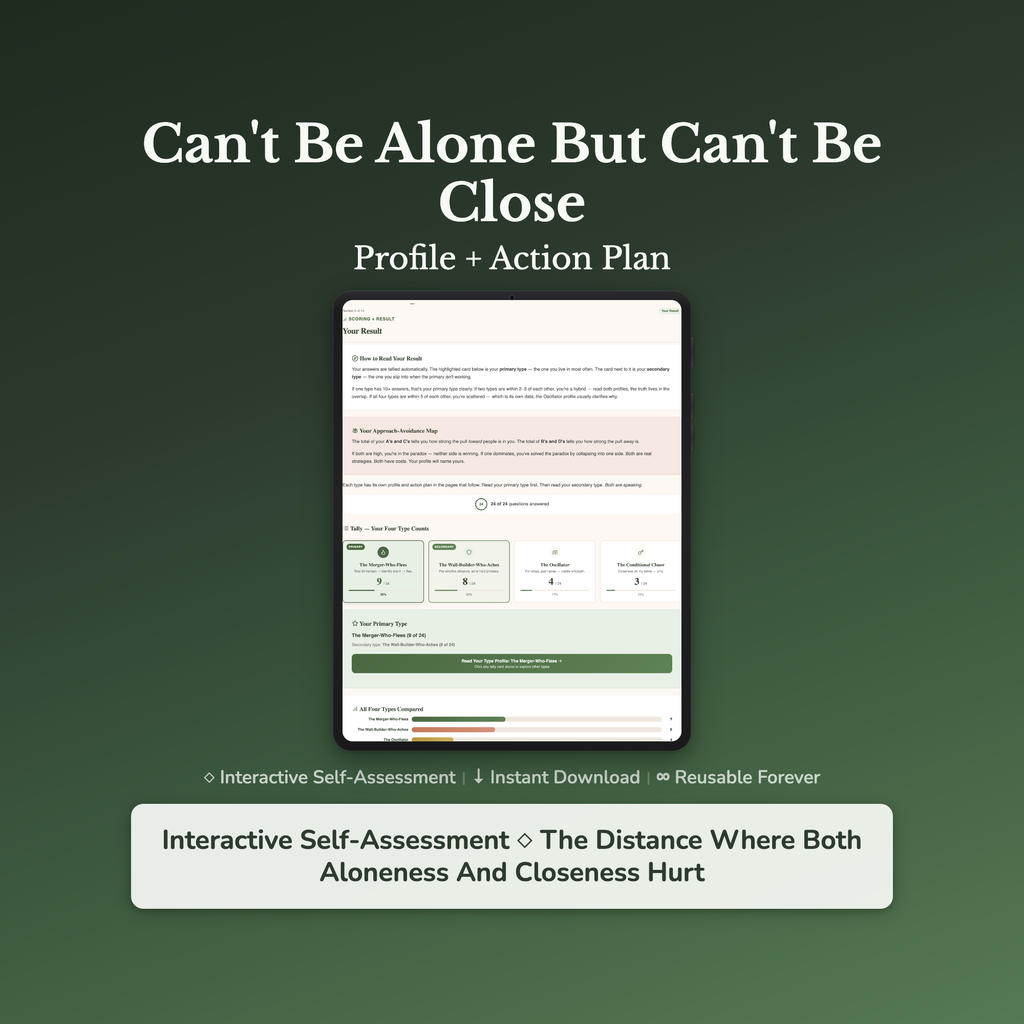 Attachment Style Quiz — interactive workbook cover