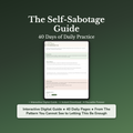 Self Sabotage Workbook & 40-Day Guide — interactive workbook cover