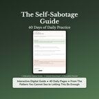 Self Sabotage Workbook & 40-Day Guide — interactive workbook cover