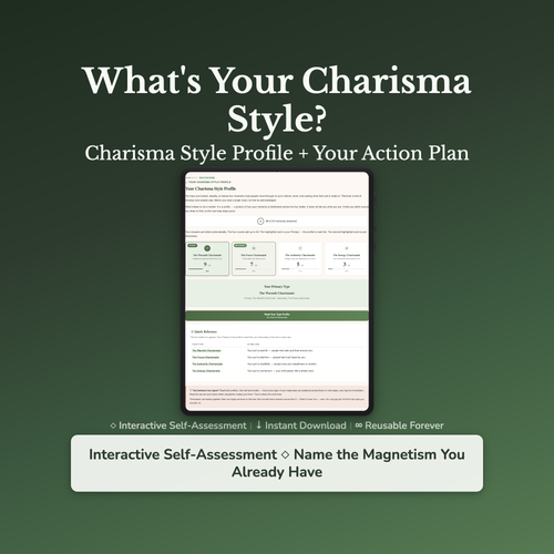 Charisma Quiz & Workbook – What Style of Magnetism Is Yours – Interactive Self-Assessment