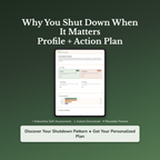 Emotional Shutdown Profile — interactive workbook cover