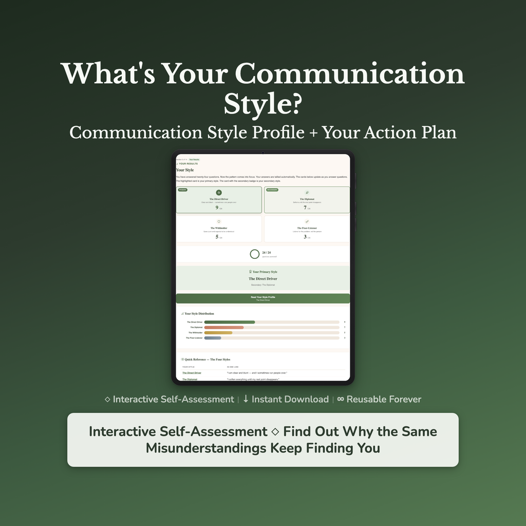 Communication Quiz & Workbook – Why You Keep Being Misread – Interactive Self-Assessment