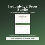 Procrastination Workbook Bundle – Tabs to Finished Things – Interactive Digital Bundle