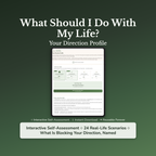 Life Direction Quiz & Workbook – Can't Figure Out My Path – Interactive Self-Assessment
