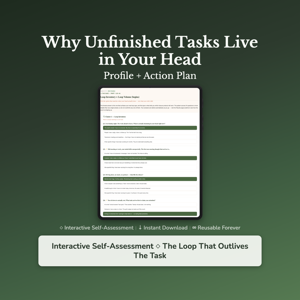 Overthinking Quiz — interactive workbook cover