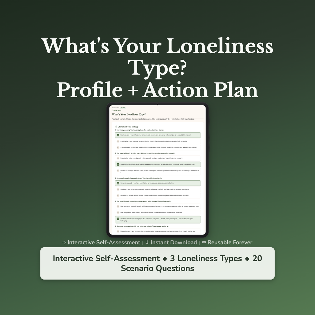 Loneliness Type Profile — interactive workbook cover