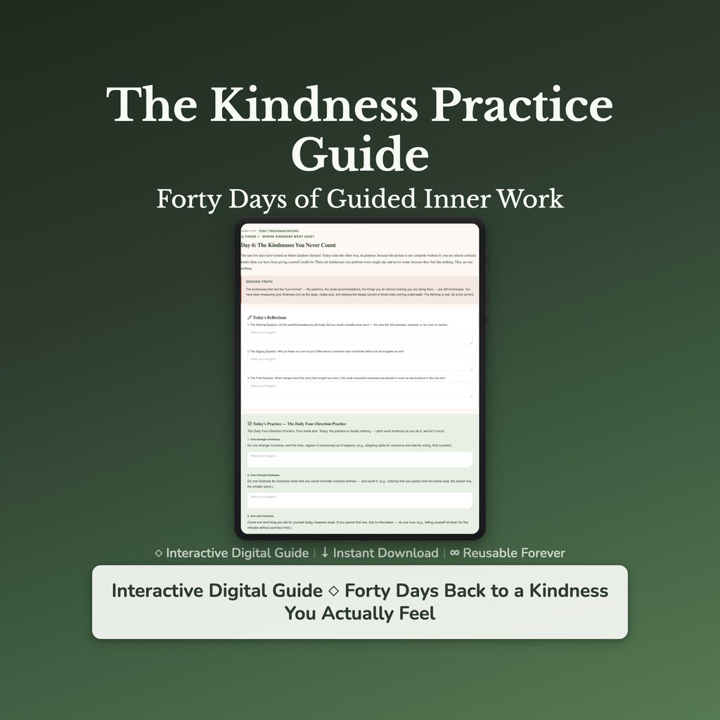 Kindness Workbook & 40-Day Journal – When Warmth Goes Quiet – Interactive Digital Guide