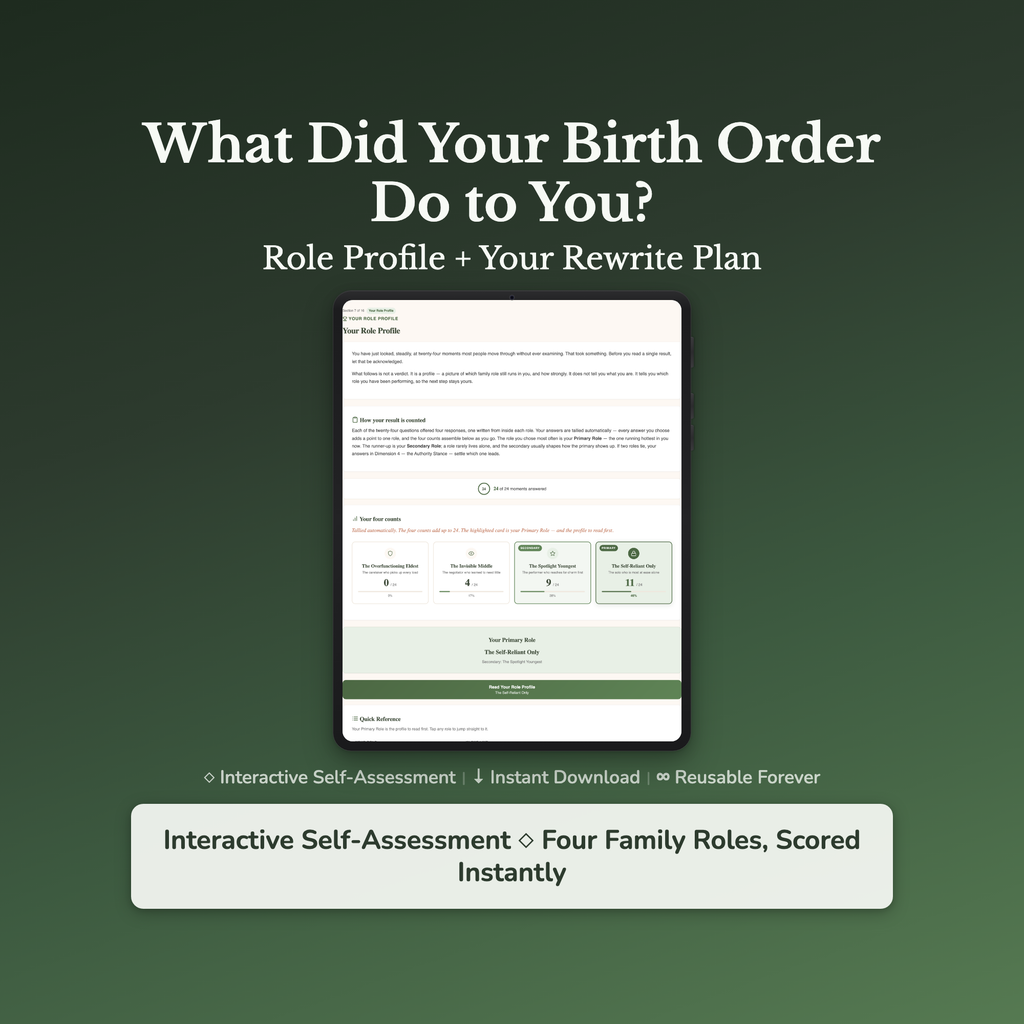 Birth Order Quiz & Workbook – Your Family Role's Impact – Interactive Self-Assessment