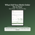 Birth Order Quiz & Workbook – Your Family Role's Impact – Interactive Self-Assessment