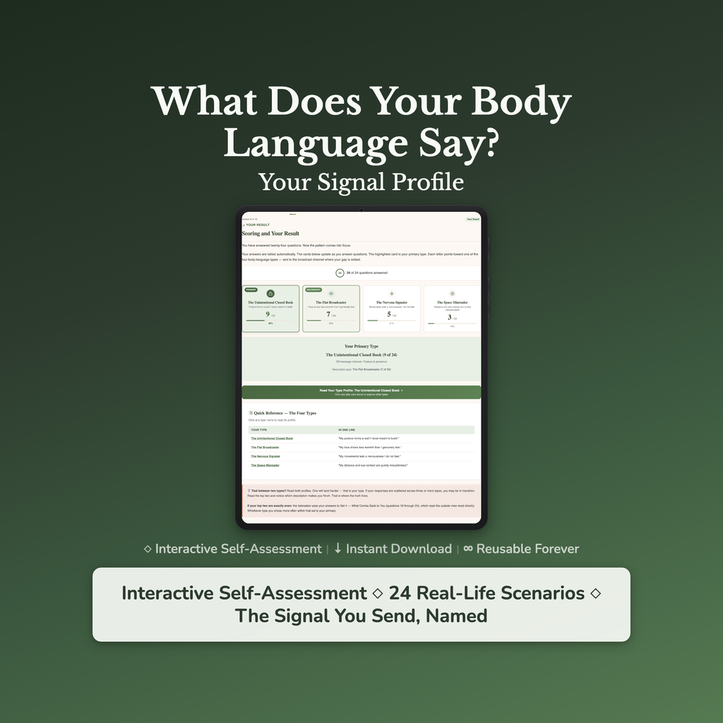 Body Language Quiz & Workbook – Why People Read You Wrong – Interactive Self-Assessment