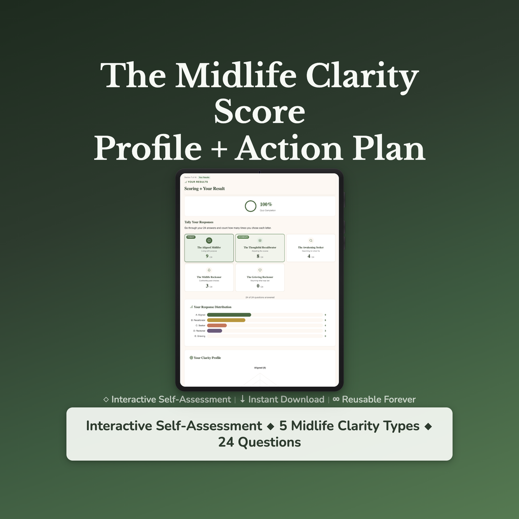 Midlife Clarity Profile — interactive workbook cover