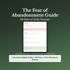 Fear of Abandonment Workbook & 40-Day Guide — interactive workbook cover