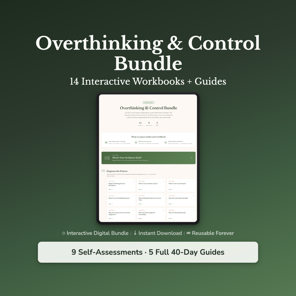 Overthinking Workbook Bundle – Why Can't I Stop Spiraling at 3am – Interactive Digital Bundle