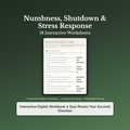 Nervous System Worksheets – Numbness, Shutdown, Freeze Response, Emotional Numbing – Interactive Worksheets Bundle