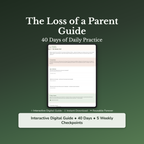 Loss of a Parent Workbook & 40-Day Guide — interactive workbook cover