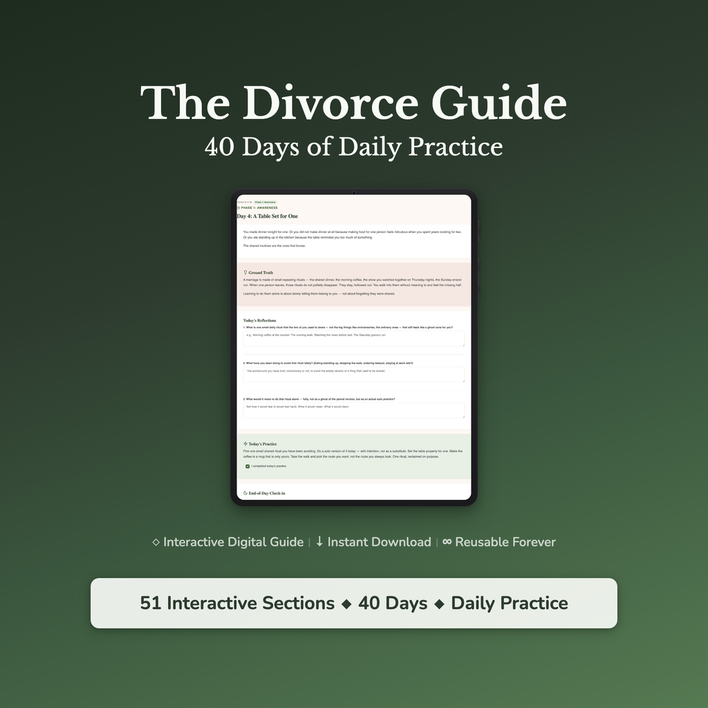 Divorce Workbook & 40-Day Guide — interactive workbook cover