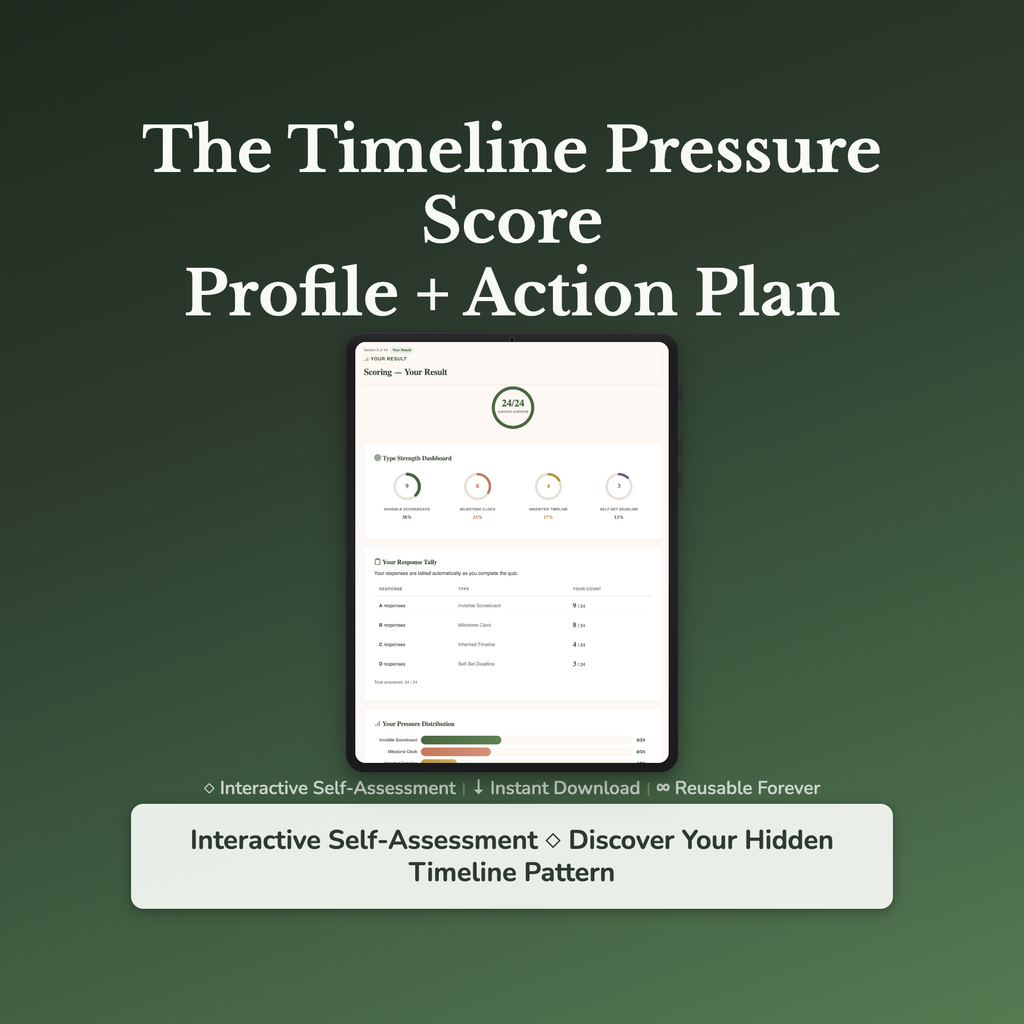 Timeline Pressure Profile — interactive workbook cover