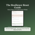 Resilience Workbook & 40-Day Journal – Bounce Back Reset – Interactive Digital Guide
