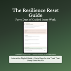 Resilience Workbook & 40-Day Journal – Bounce Back Reset – Interactive Digital Guide