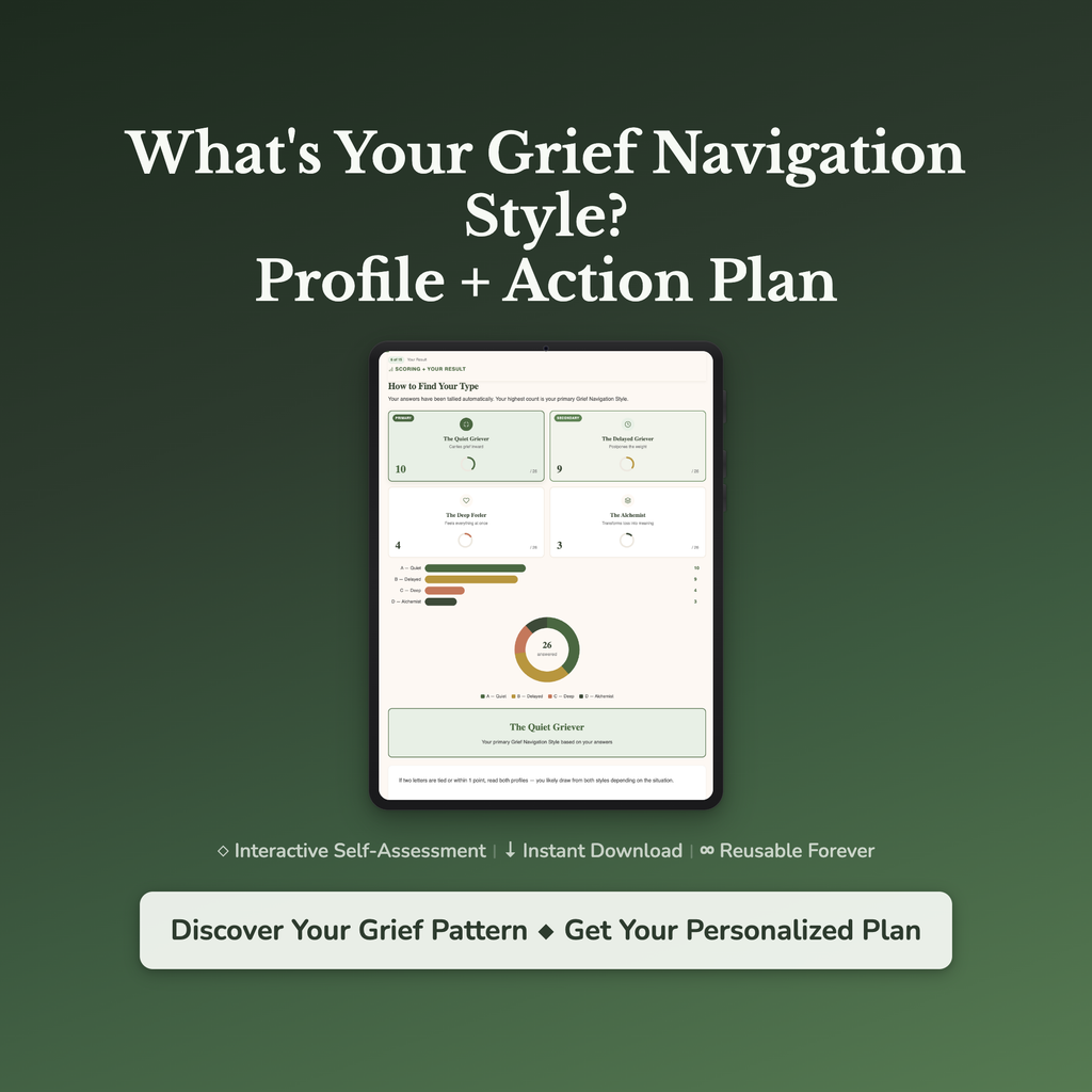 Grief Navigation Profile — interactive workbook cover