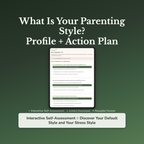 Parenting Style Profile — interactive workbook cover