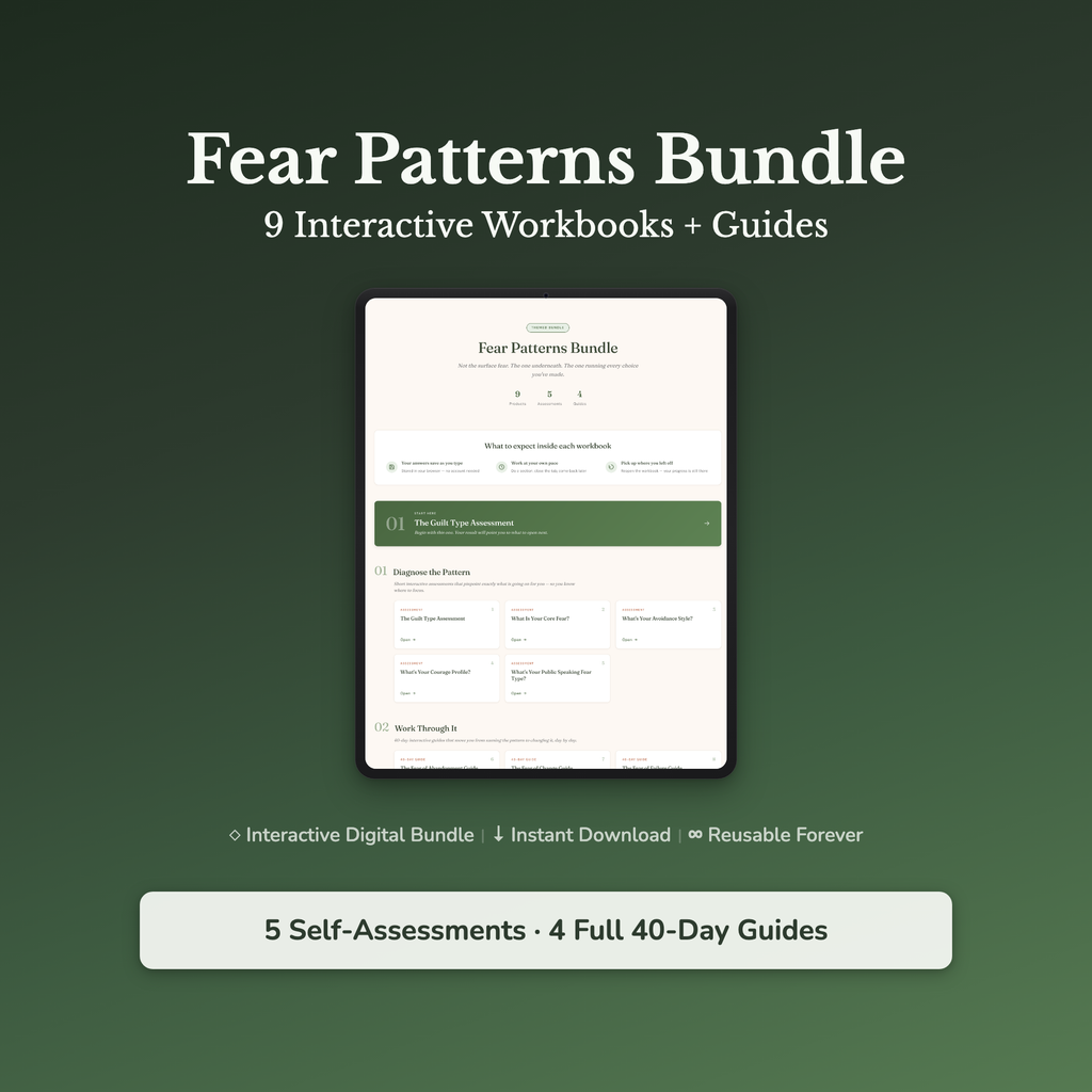 Fear Patterns Workbook Bundle – Failure, Change, Success – Interactive Digital Bundle