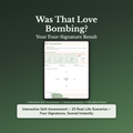 Love Bombing Quiz & Workbook – Was It Love or a Pattern – Interactive Self-Assessment